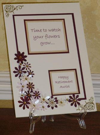 Greeting Cards For Retirement. A5 Cream card decorated with